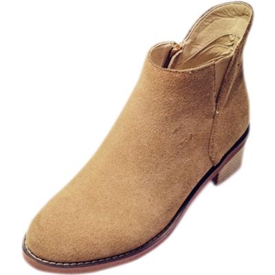 Oasap Women's Autumn Pointed Toe Side Zipper Chunky Heels Ankle Boots
