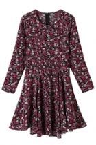 Oasap Inviting Ladylike Floral Mini Dress