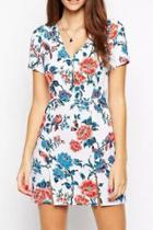 Oasap Favorite Floral Print Mini Dress