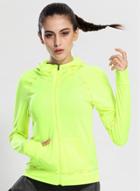 Oasap Women's Full Zip Workout Running Sports Hooded Jacket
