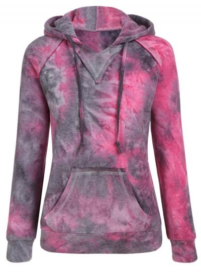 Oasap Fashion Gradient Color Pullover Hoodies