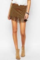 Oasap Fashion Manual Cutting High Waist Tassel Skirt