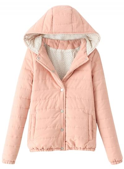 Oasap Women's Sweet Hooded Quilted Jacket