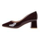 Oasap Solid Color Square Toe Block Heels Slip-on Shoes