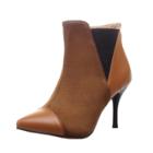 Oasap Vintage Pointed Toe Stiletto Heels Boots