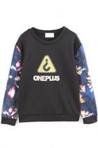 Oasap Oneplus Paneled Long Sleeves Sweatshirt