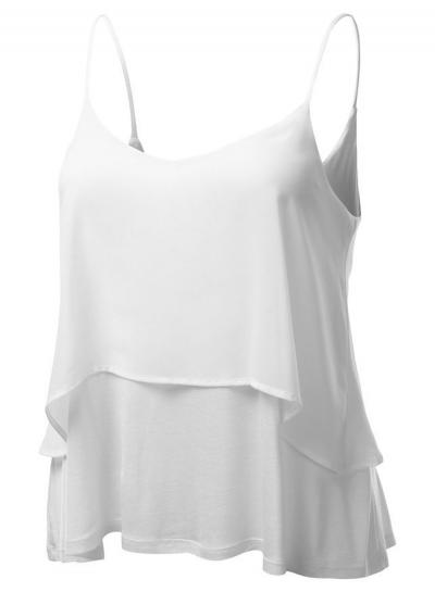 Oasap Casual Spaghetti Strap Layered Tank