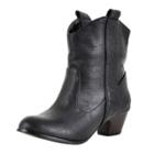 Oasap Solid Color Block Heels Slip-on Ankle Boots