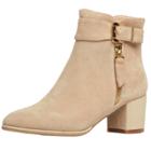 Oasap Casual Point Toe Chunky Heel Zipper Ankle Boot