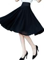 Oasap Solid Color A-line Pleated Skirt