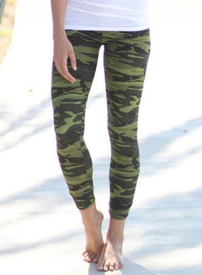 Oasap Fashion Camo Printed Skinny Sports Leggings