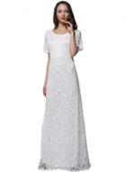 Oasap Women's Plus Size Floral Graphic Lace Cut-out Back Prom Dress