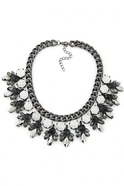 Oasap Boho Faux Stone Floral Choker Necklace
