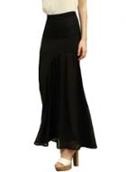 Oasap Women's Fashion Solid Color Spring Paneled Maxi Skirt