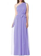 Oasap One Shoulder Tie Waist Long Evening Dress