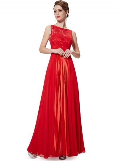 Oasap Women's Elegant Sleeveless Lace Panel Evening Party Wedding Dress