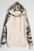 Oasap Camouflage Fleece Hoodie