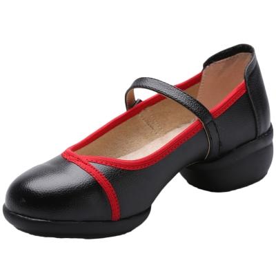 Oasap Women's Color Block Round Toe Mary Jane Dancing Shoes