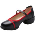 Oasap Women's Color Block Round Toe Mary Jane Dancing Shoes