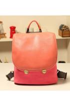Oasap Color Block Press Stud Satchel Bag