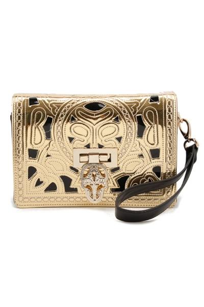 Oasap Color Block Cutout Detail Shoulder Bag