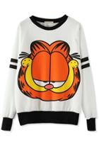 Oasap Garfield Cat Print Sweatshirt