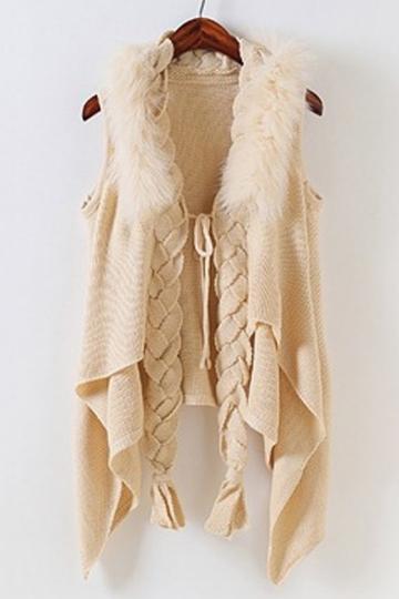 Oasap Braided Knitted Vest