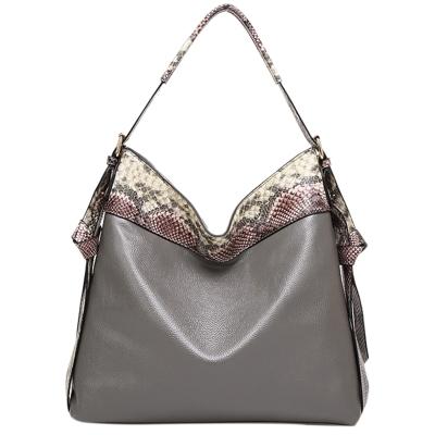 Oasap Pu Snakeskin Grain Tote Handbag Shoulder Bag