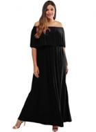 Oasap Plus Size Ruffle Off Shoulder Dress