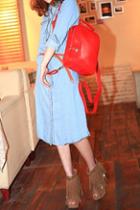 Oasap Vintage Multi-functional Satchel Bag With Detachable Straps