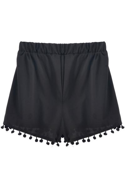 Oasap Lovely Globule Trimmed Elastic Waist Shorts