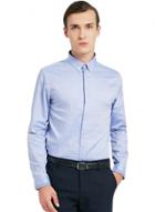 Oasap Men's Classic Solid Color Long Sleeve Button Front Shirt