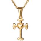 Oasap Stainless Steel Long Christian Cross Pendant Sweater Necklace