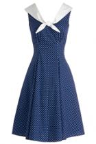 Oasap Vintage Polka Dot Pattern Sleeveless Dress