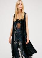 Oasap Women's Fashion Slit Open Front Velvet Vest