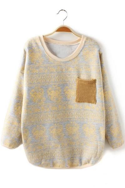 Oasap Relaxed Retro Sweatshirt
