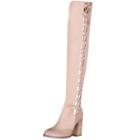 Oasap Women's High Block Heels Over The Knee Boots