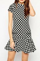 Oasap Cubic Geo Illusion Mini Dress
