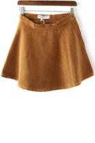 Oasap Vintage A-line Corduroy Skirt