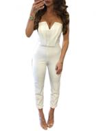 Oasap Fashion Strapless Solid Jumpsuit