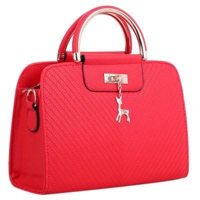 Oasap Pu Leather Cross Body Top Handle Square Handbag