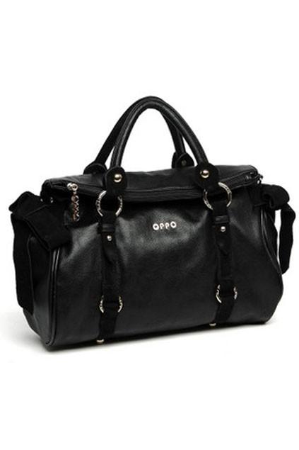 Oasap 2way Bow Detail Pure Color Shoulder Bag