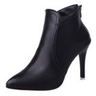Oasap Pointed Toe Back Zipper Solid Color High Heels Boots