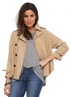 Oasap Women's Double Breasted Loos Fit Trench Coat