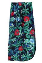 Oasap Flowy Floral Print Midi Skirt