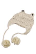Oasap Cat's Ear Embellished Knitted Hat