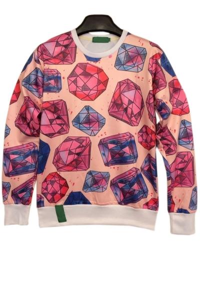 Oasap Shiny Diamond Sweatshirt