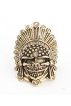 Oasap Punk Style Indian Skull Shaped Ring