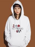 Oasap Long Sleeve Floral Embroidery Pullover Hoodie With Pocket