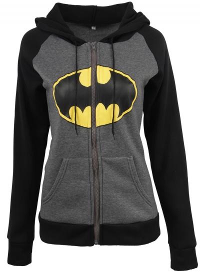 Oasap Fashion Color Block Full Zip Loose Fit Hoodie